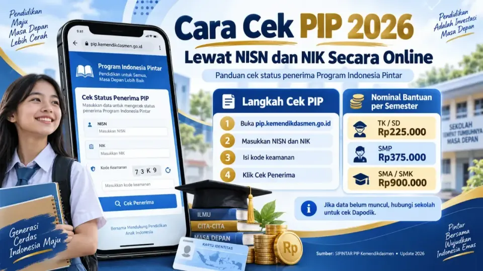 Akses Link Resmi Cek PIP Kemdikbud Online 2026 Terbaru Pakai NISN dan NIK KTP