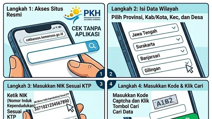 Cek Bansos PKH dan BPNT Online 2026 Terbaru Lewat cekbansos.kemensos.go.id